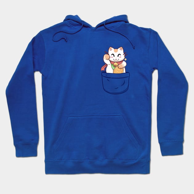 Pocket Lucky Cat Hoodie by TechraPockets